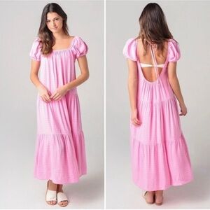 NWT‎ SOLID + STRIPED | The Robin Pink Tonal Stripe Cover Up Dress Sz. XS